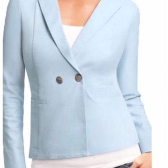 CABI Jacket #725 Call It A Day Wedgwood Powder Blue Career Casual Size 6 - Picture 2 of 9